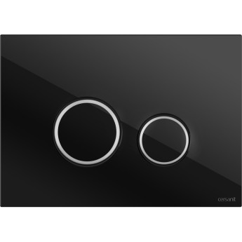 Кнопка CERSANIT TWINS для LINK PRO/VECTOR/LINK/HI-TEC стекло черный